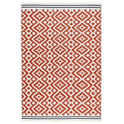 Aztec Washable Rug - Terracotta/Grey