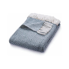Load image into Gallery viewer, Hug Rug Woven Diamond Throw Denim Blue