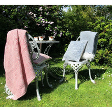 Load image into Gallery viewer, Hug Rug Woven Diamond Throw Denim Blue