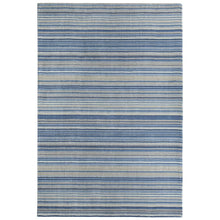 Load image into Gallery viewer, Fine Stripes Blue/Beige Rug - Rug Guru