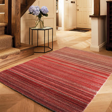 Load image into Gallery viewer, Fine Stripes Red Rug - Rug Guru