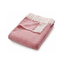 Load image into Gallery viewer, Hug Rug Woven Herringbone Throw Coral Pink