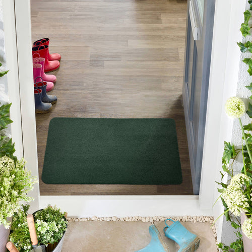 MadeNorth Soft Forest Green Washable Doormat