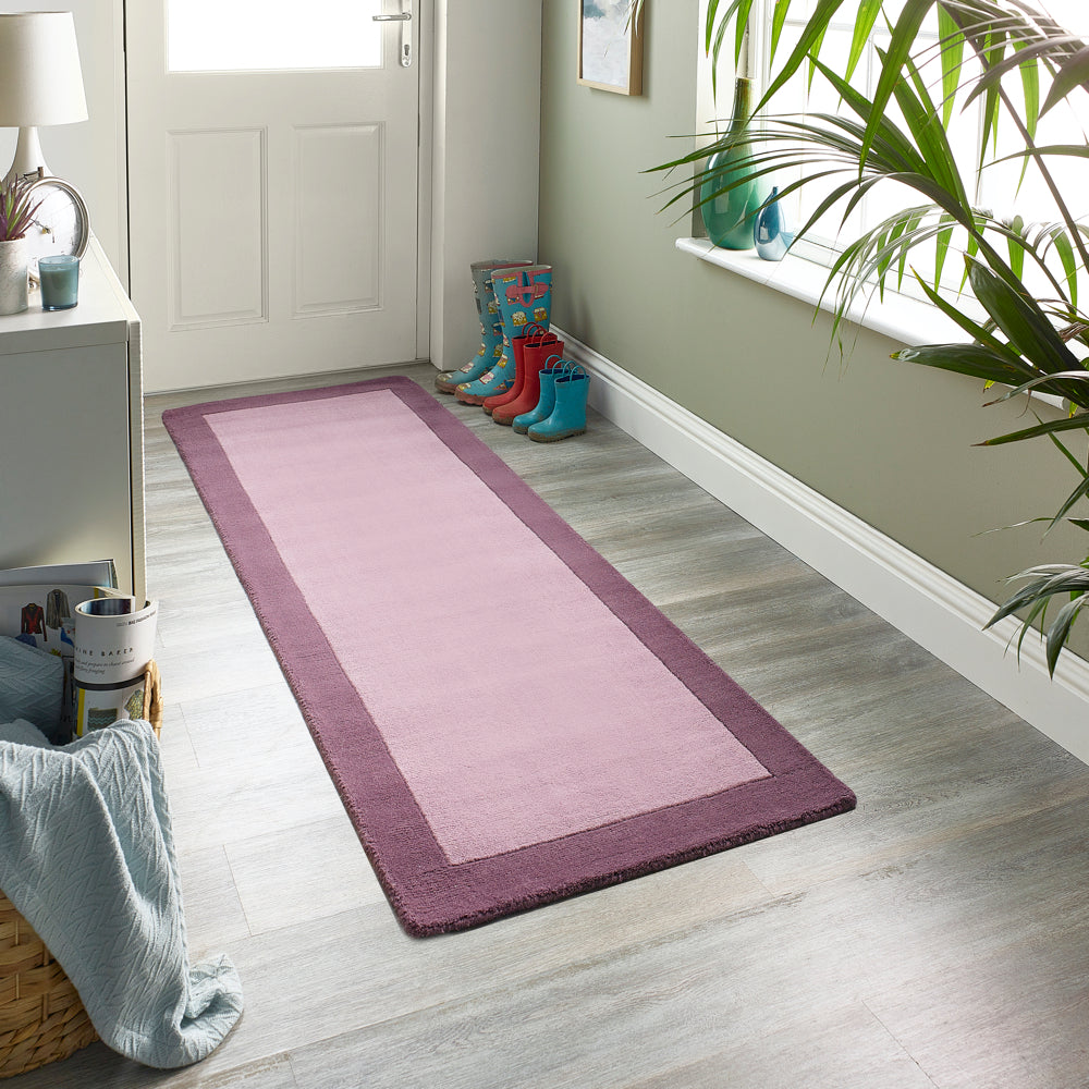 Borders Mauve Runner - Rug Guru