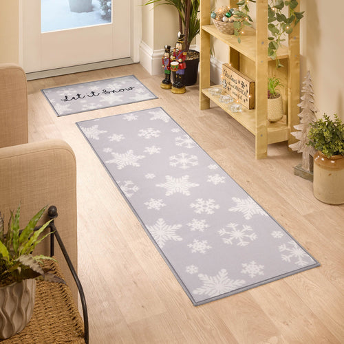 Floormatters Let it Snow Mat & Runner Set