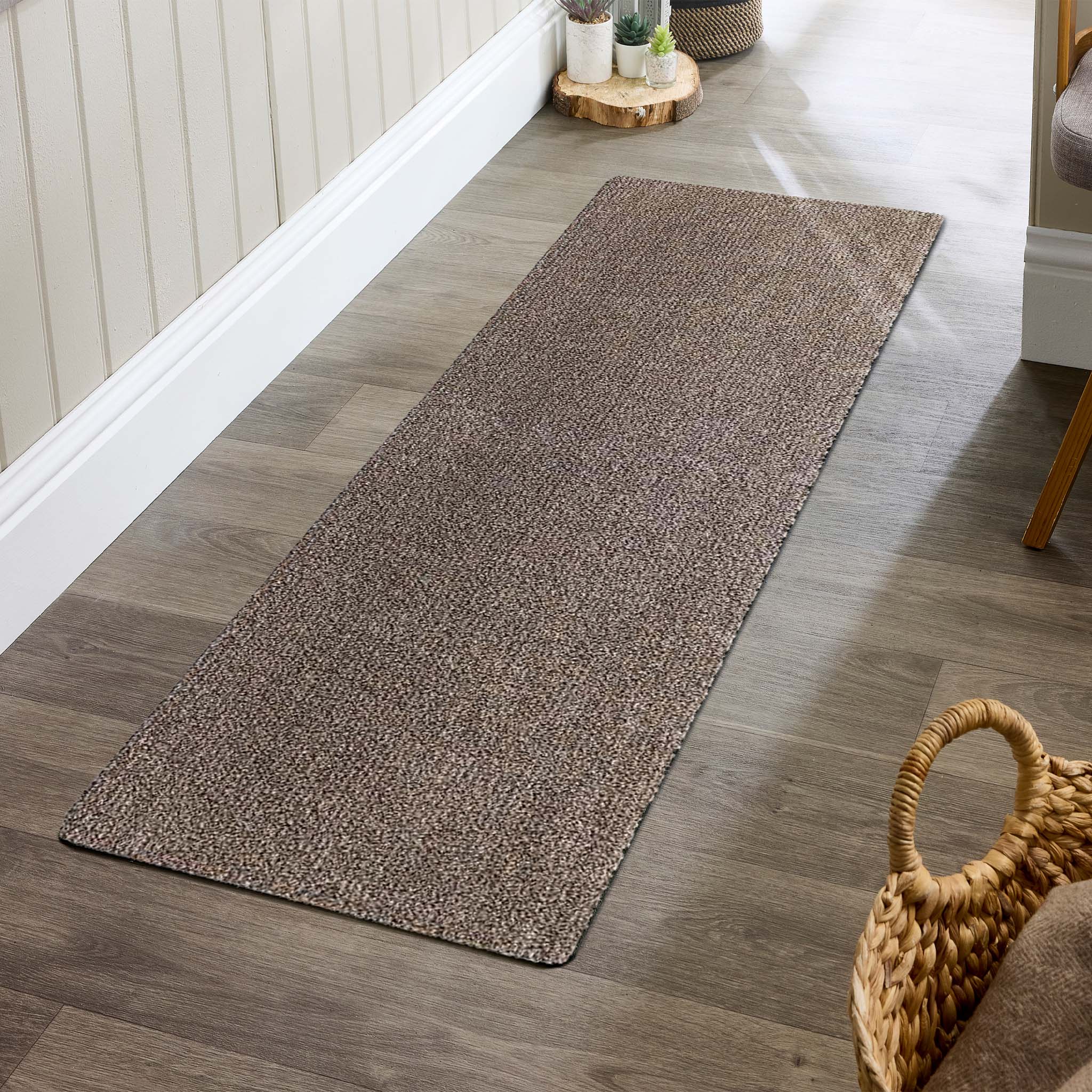 MadeNorth Plain Coffee Washable Runner