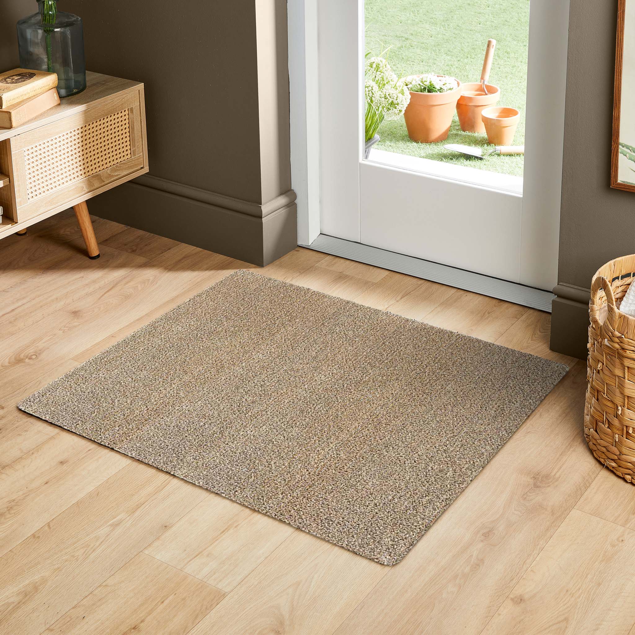 MadeNorth Plain Linen Washable Doormat