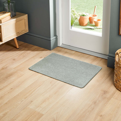 MadeNorth Plain Muted Green Washable Doormat