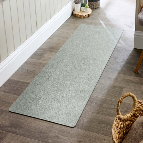 MadeNorth Plain Muted Green Washable Runner