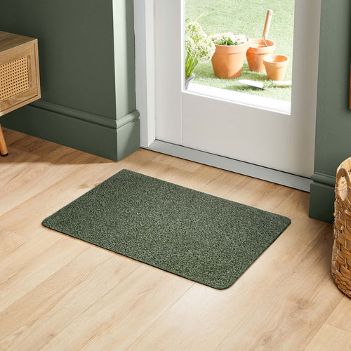 MadeNorth Plain Sage Green Washable Doormat