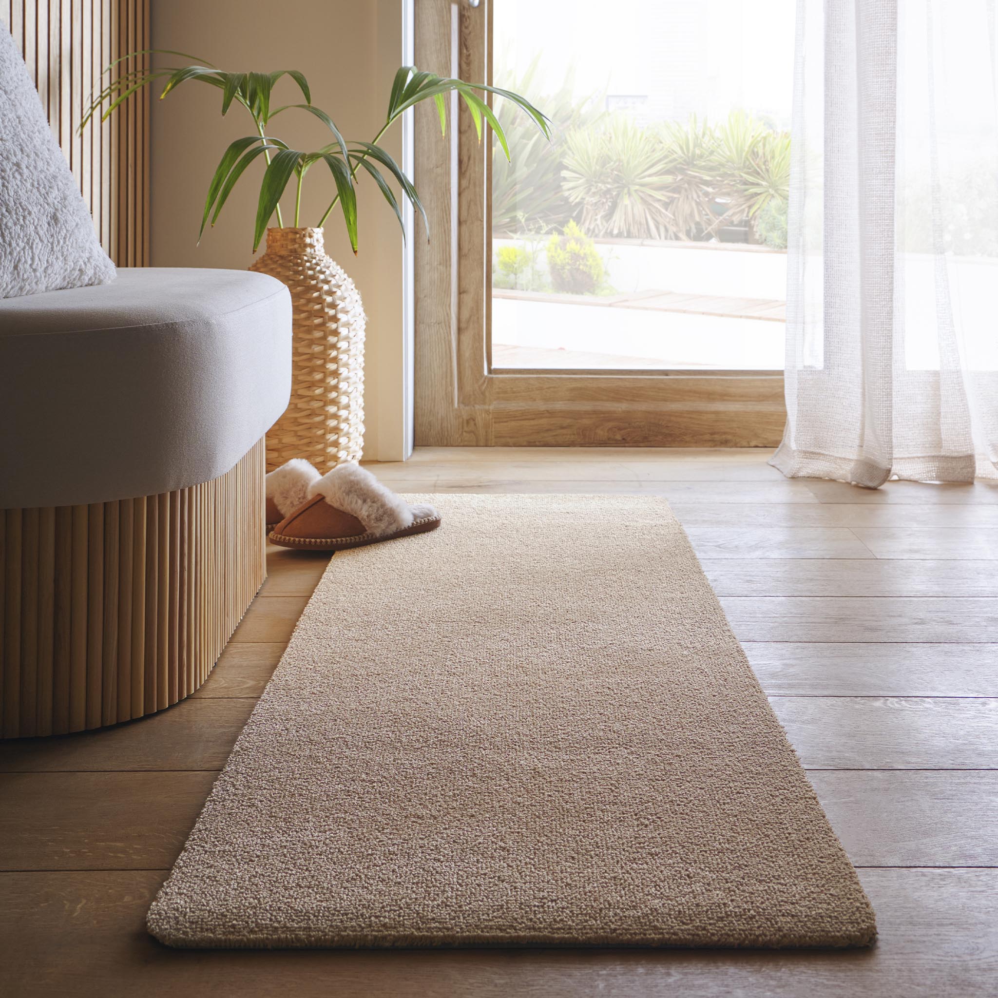MadeNorth Soft Beige Washable Runner