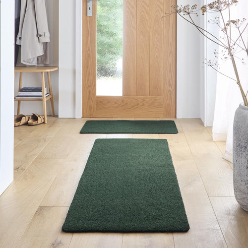 MadeNorth Soft Forest Green Washable Runner