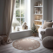 Load image into Gallery viewer, Floormatters Natural Snowflake Christmas Tree Mat
