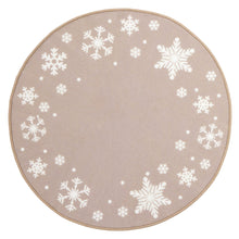 Load image into Gallery viewer, Floormatters Natural Snowflake Christmas Tree Mat
