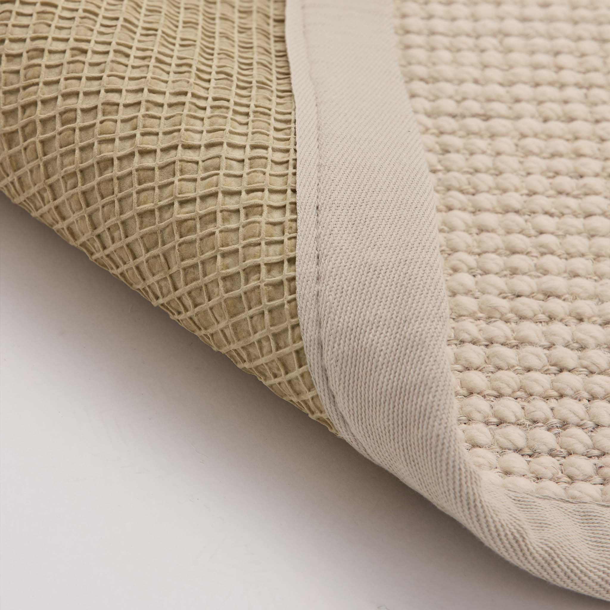 Origins Sisal Boucle with Beige Border- a wool rug featuring a natural border. 