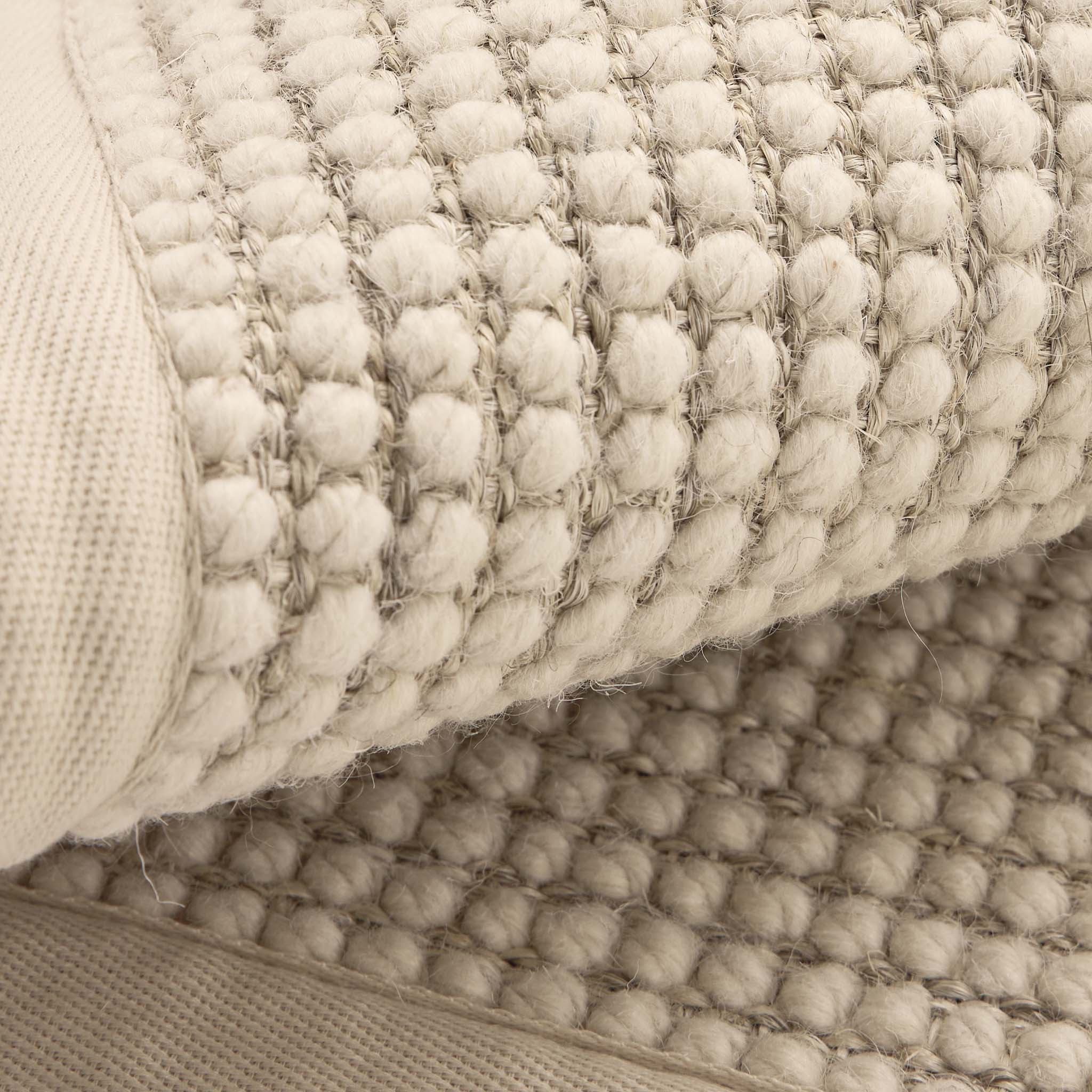 Origins Sisal Boucle with Beige Border- a wool rug featuring a natural border. 