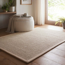 Load image into Gallery viewer, Origins Sisal Boucle with Beige Border- a wool rug featuring a natural border.  
