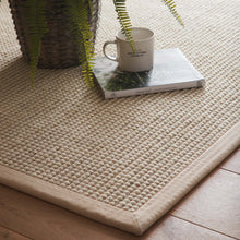 Load image into Gallery viewer, Origins Sisal Boucle with Beige Border- a wool rug featuring a natural border. 
