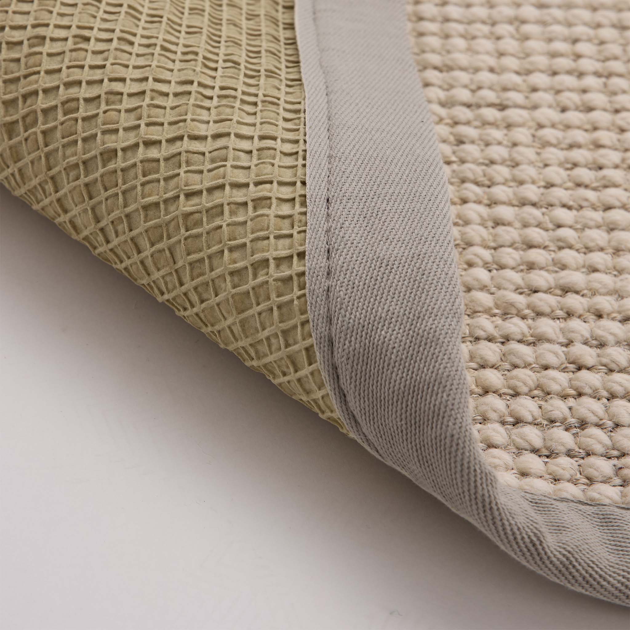 Origins Sisal Boucle with Soft Grey Border- a wool blend rug featuring a soft grey border. 