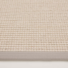 Load image into Gallery viewer, Origins Sisal Boucle with Soft Grey Border- a wool blend rug featuring a soft grey border. 
