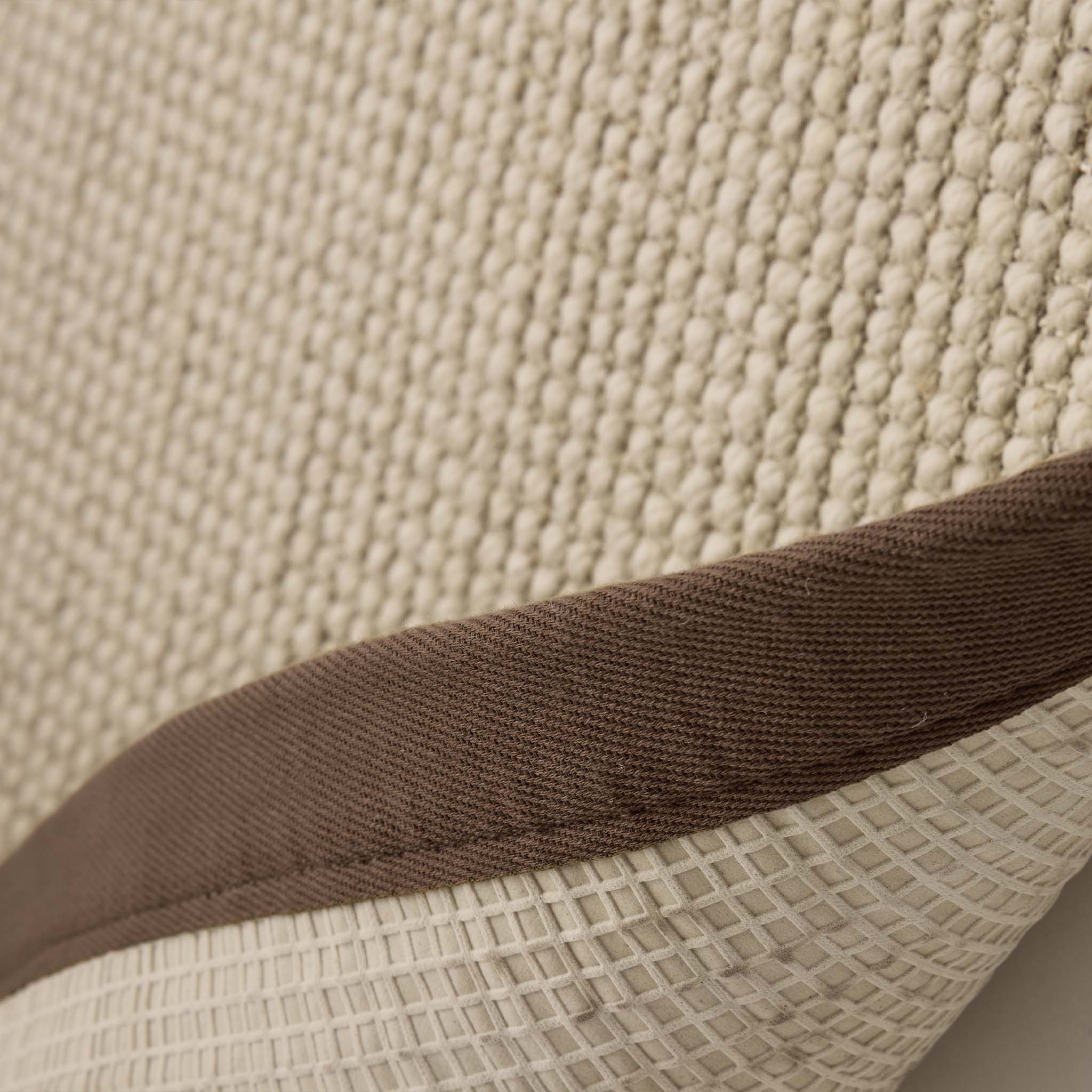 Origins Sisal Boucle with Mocha Border- made from sisal wool blend featuring a brown border.