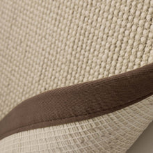 Load image into Gallery viewer, Origins Sisal Boucle with Mocha Border- made from sisal wool blend featuring a brown border.

