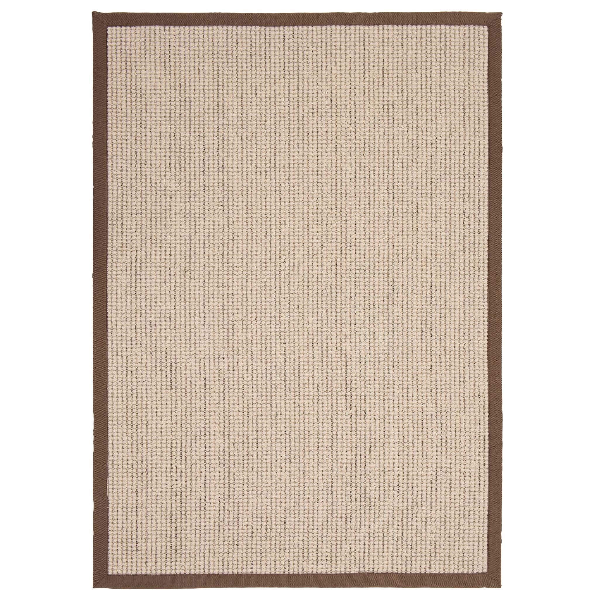 Origins Sisal Boucle with Mocha Border- made from sisal wool blend featuring a brown border.