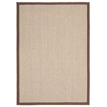 Load image into Gallery viewer, Origins Sisal Boucle with Mocha Border- made from sisal wool blend featuring a brown border.
