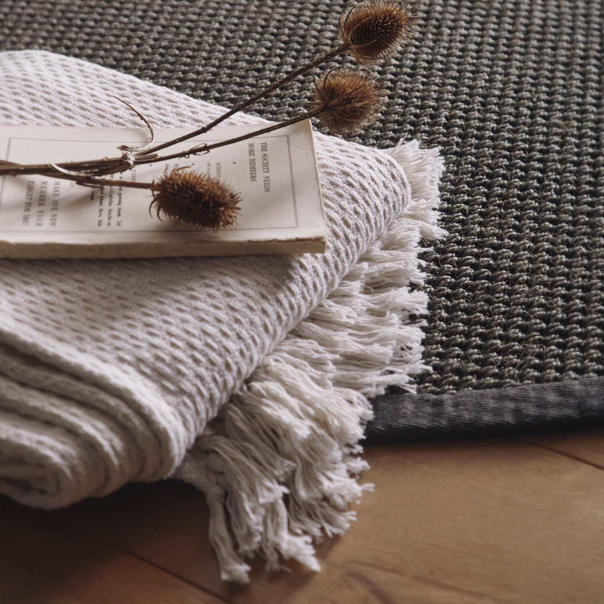 Origins Sisal Dark Grey with Grey Border