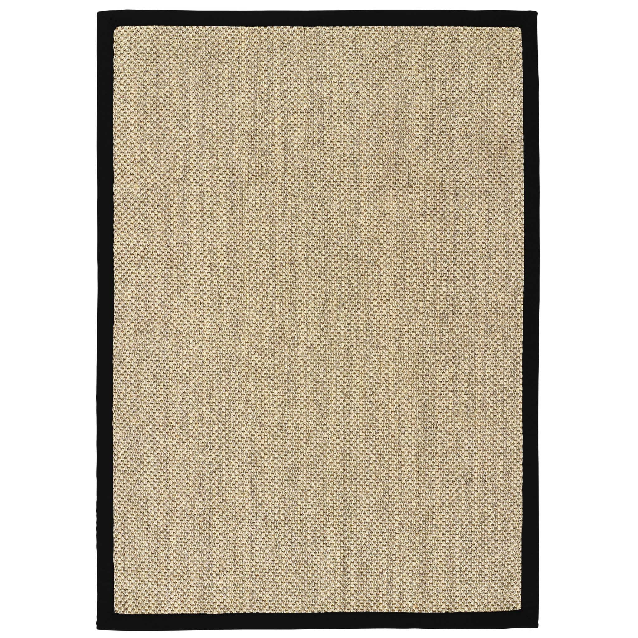 Origins Sisal Light Beige with Black Border- made from 100% sisal featuring a black border.