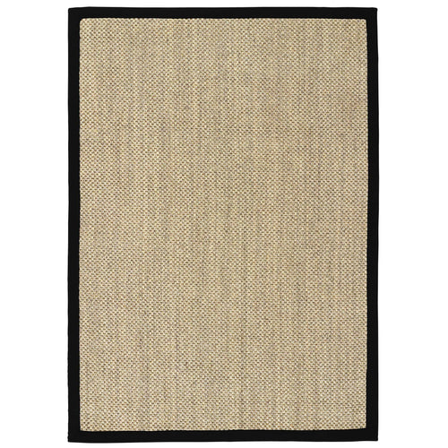 Origins Sisal Light Beige with Black Border- made from 100% sisal featuring a black border.