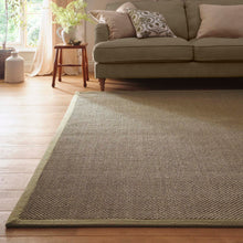 Load image into Gallery viewer, Origins Sisal Sage Green with Sage Green Border- a sage green sisal rug featuring a green border.
