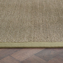 Load image into Gallery viewer, Origins Sisal Sage Green with Sage Green Border- a sage green sisal rug featuring a green border.
