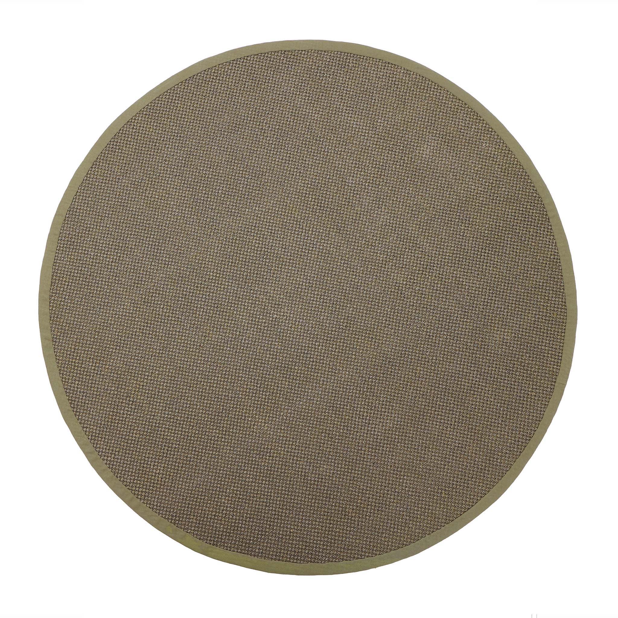 Origins Sisal Sage Green with Sage Green Border- a sage green sisal rug featuring a green border.