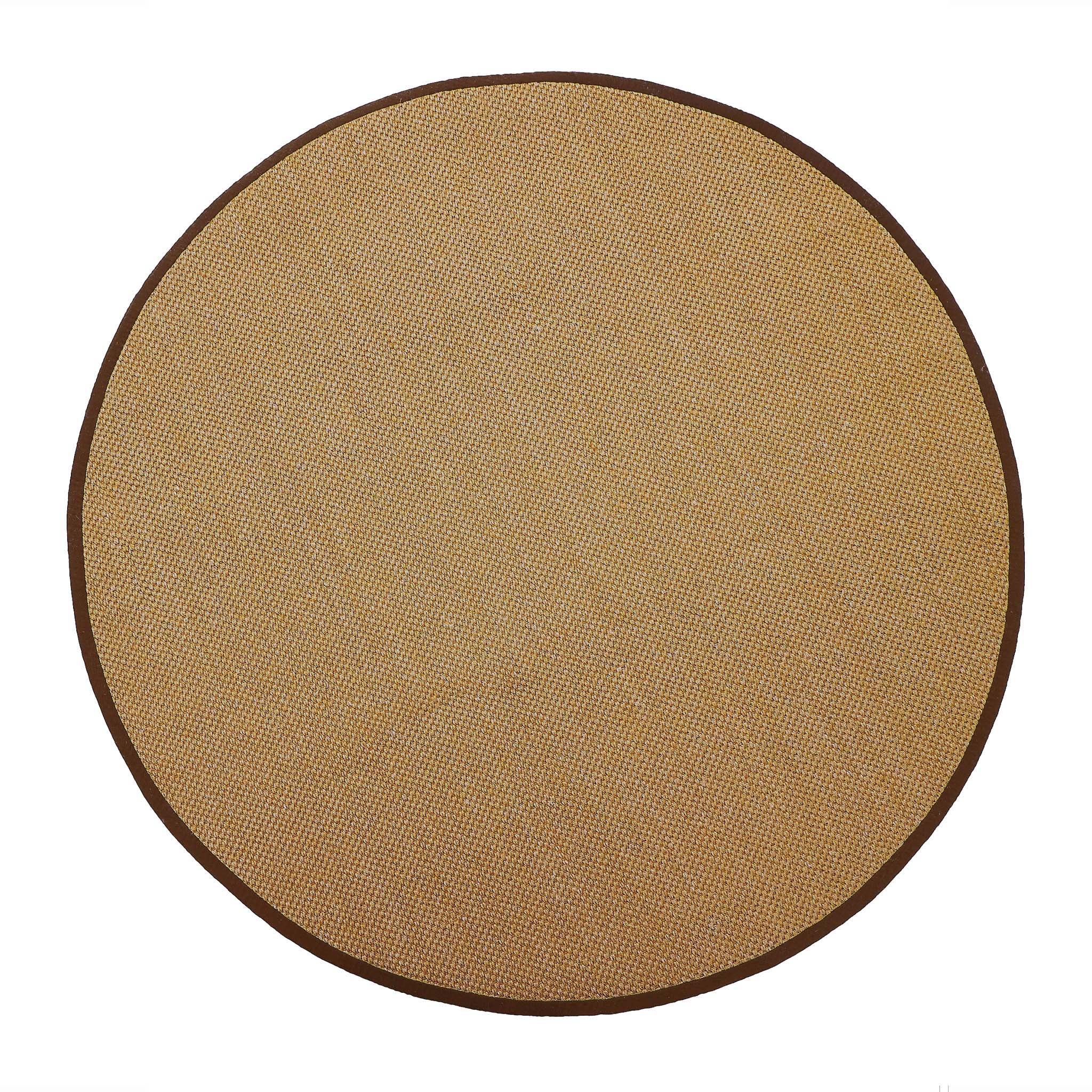 Origins Sisal Warm Natural with Dark Brown Border- a natural rug made from 100% sisal featuring a brown border.