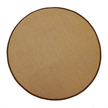 Load image into Gallery viewer, Origins Sisal Warm Natural with Dark Brown Border- a natural rug made from 100% sisal featuring a brown border.
