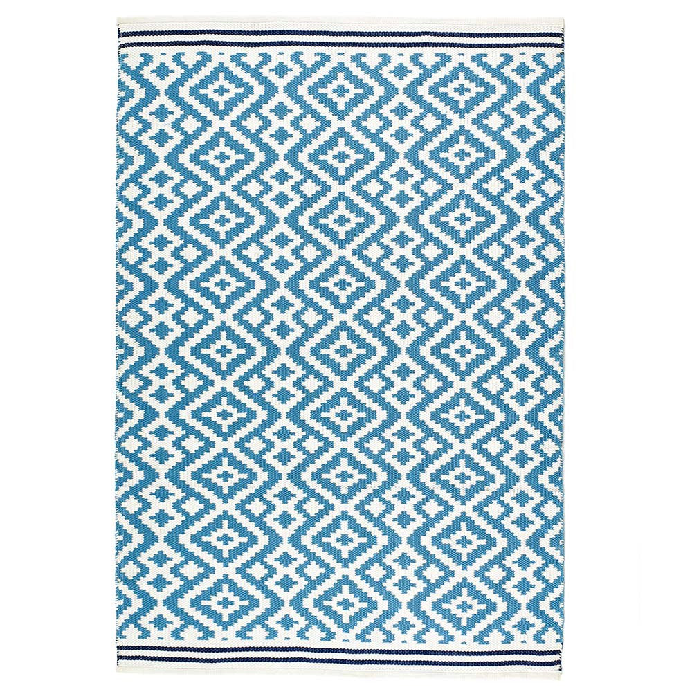 Aztec Washable Rug - Blue/Navy