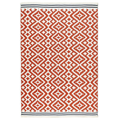 Aztec Washable Rug - Terracotta/Grey