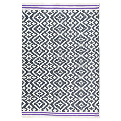 Aztec Washable Rug - Warm Grey/Purple