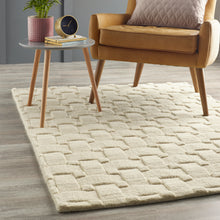 Load image into Gallery viewer, Basketweave 3D New Ivory Rug - Rug Guru
