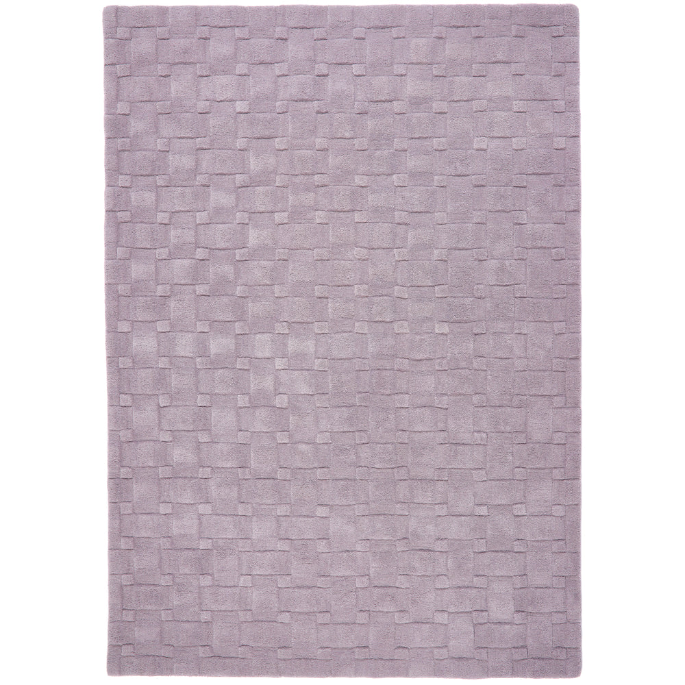 Basketweave 3D Lilac Rug - Rug Guru