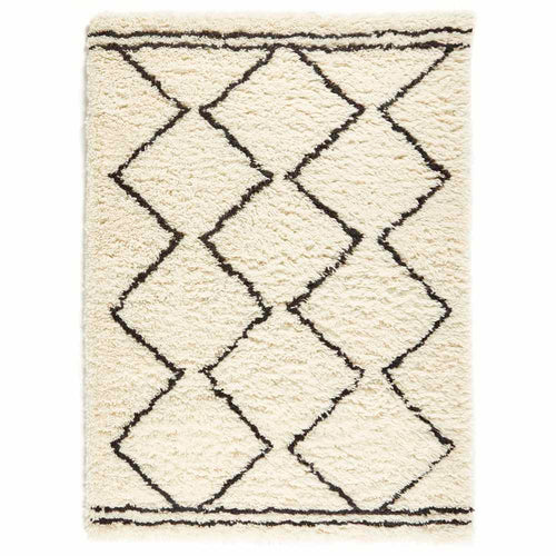 Berber Cream/Black Rug - Rug Guru