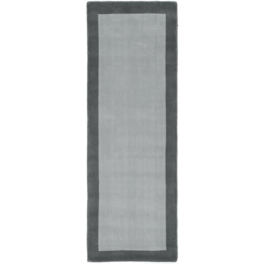 Borders Grey Runner - Rug Guru