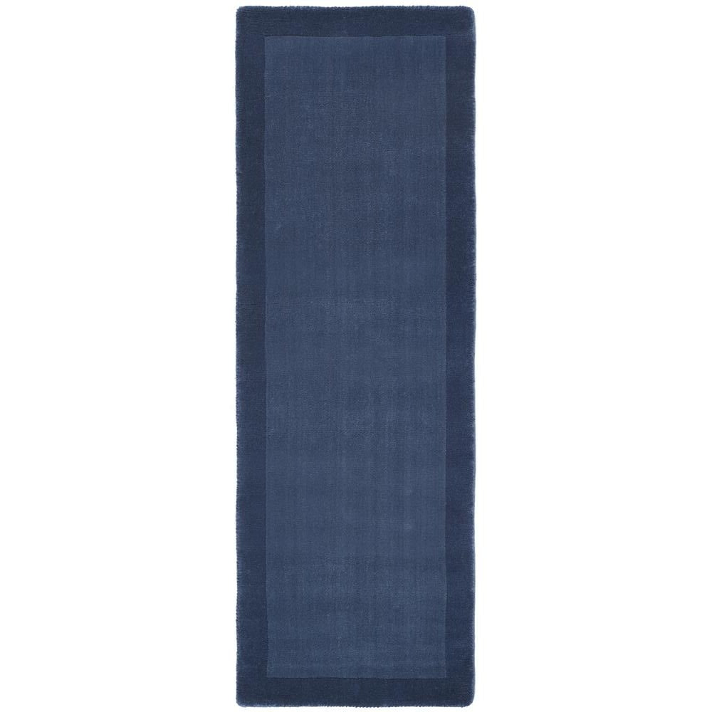 Borders Navy Runner - Rug Guru
