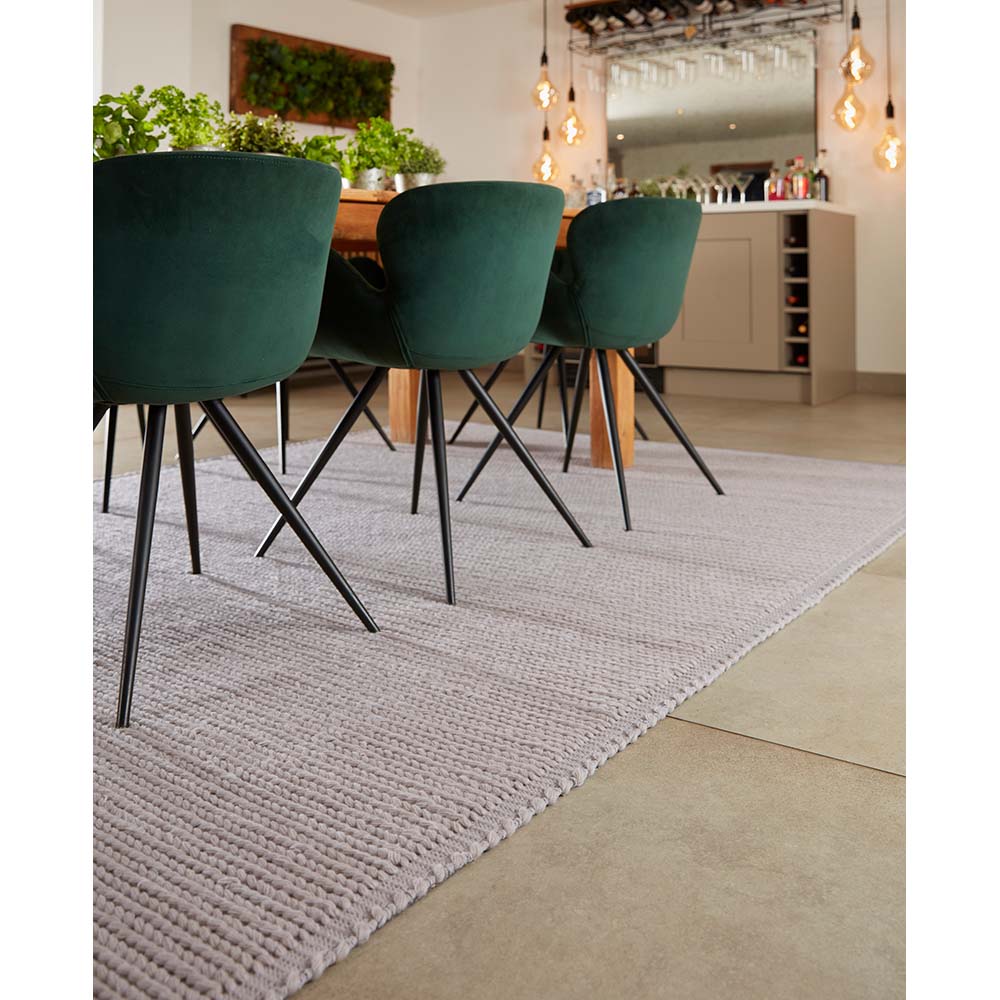 Cable Warm Grey Rug - Rug Guru