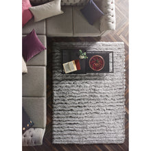 Load image into Gallery viewer, Carved Glamour Silver Rug - Rug Guru
