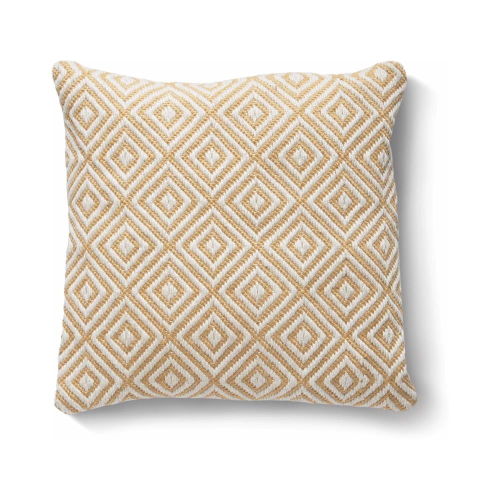 Hug Rug Woven Diamond Cushion Gold