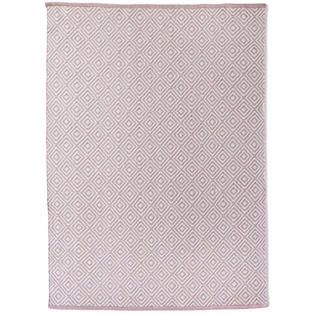 Diamond Washable Rug Rose