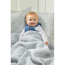 Load image into Gallery viewer, Hug Rug Woven Diamond Throw Sky Grey
