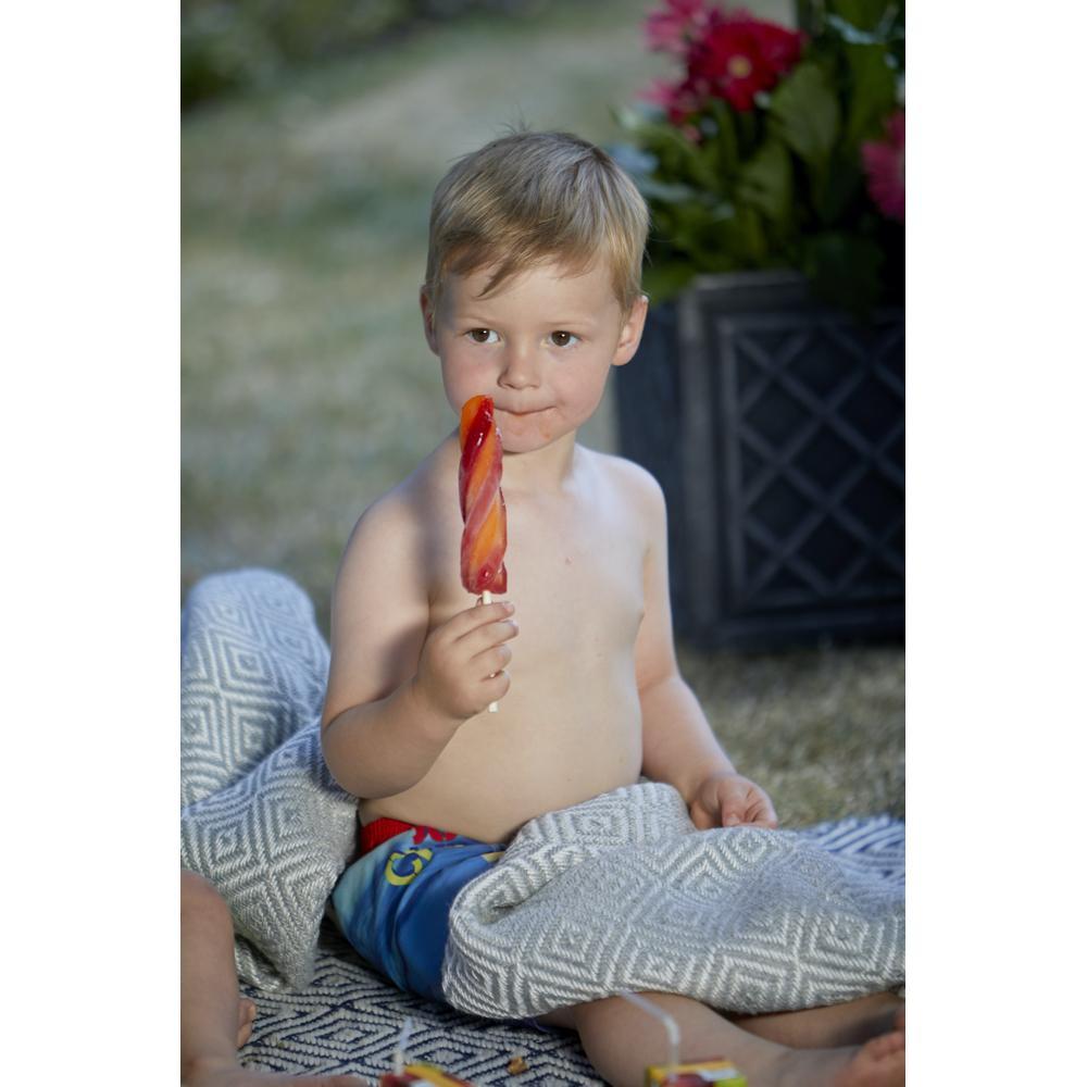 Hug Rug Woven Diamond Throw Sky Grey